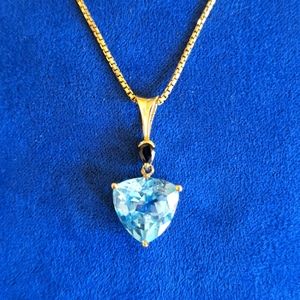 Blue Topaz & Sapphire Pendant